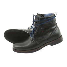 Nikopol Bottes en cuir masculin isolées d'une fermeture éclair 700 noir 5