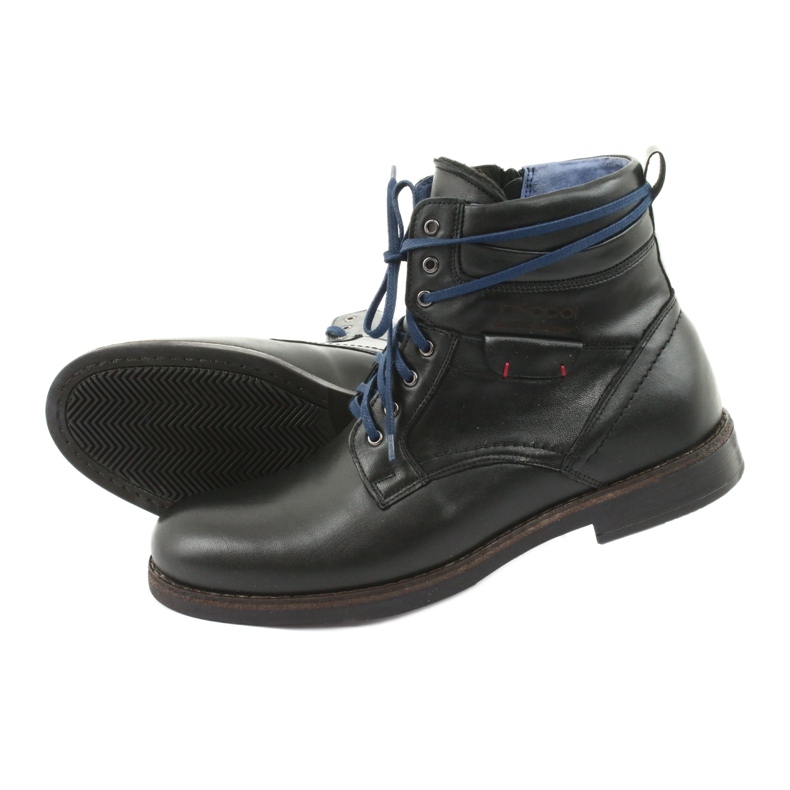 Nikopol Bottes en cuir masculin isolées d'une fermeture éclair 700 noir le noir 5