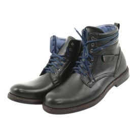 Nikopol Bottes en cuir masculin isolées d'une fermeture éclair 700 noir le noir 3