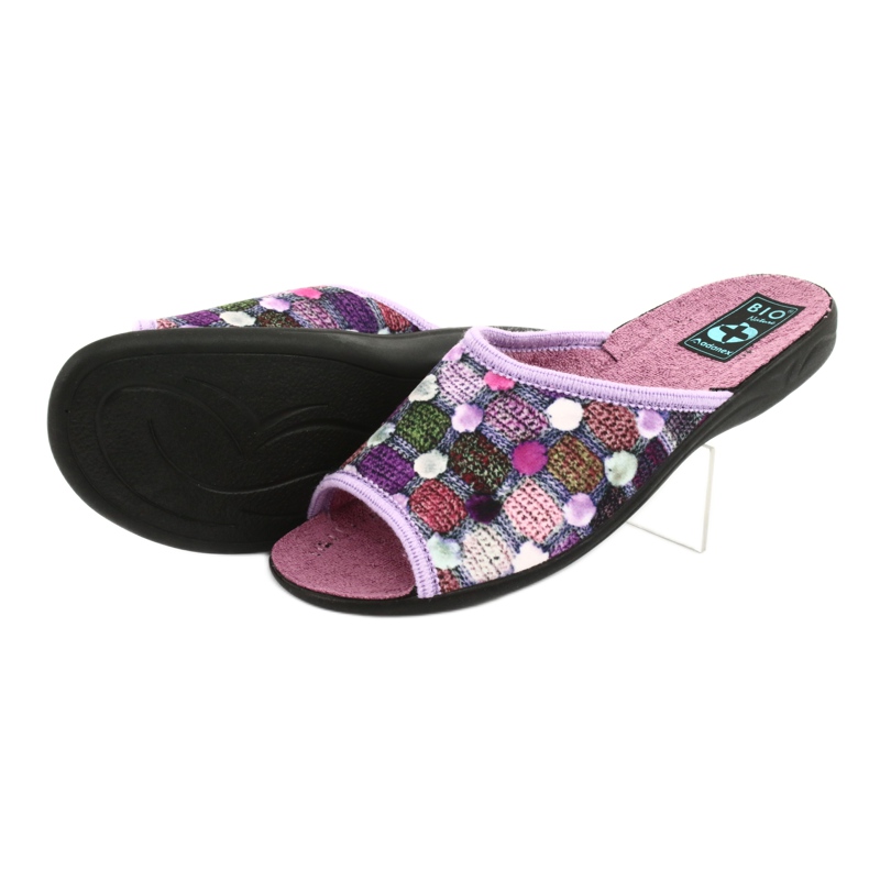 Chaussons violets Adanex 3D rose 4