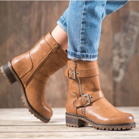 SHELOVET Travailleurs avec fermeture éclair ornée brun 1