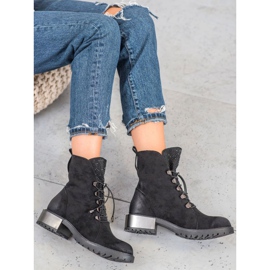 Goodin Bottines en daim à côtes le noir 3