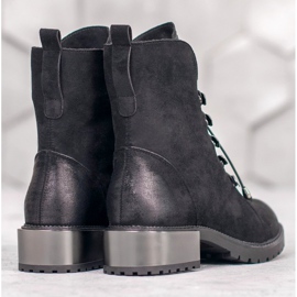 Goodin Bottines en daim à côtes le noir 6