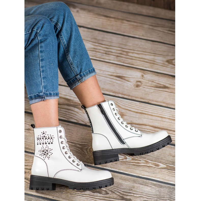 Goodin Bottines Glany Blanches 1
