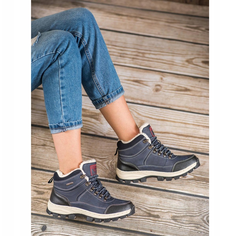 Arrigo Bello Bottes d'hiver à lacets bleu 2