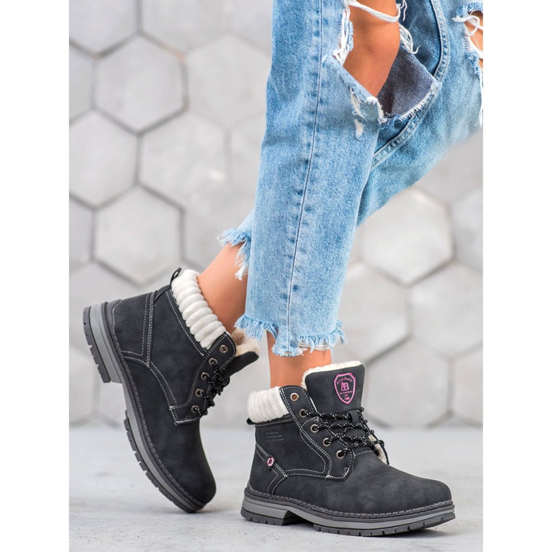 Arrigo Bello Trappeurs à la mode noir 1