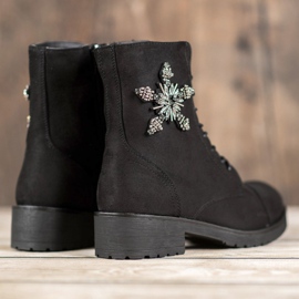 SHELOVET Bottines en daim noir le noir 2