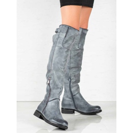 Forever Folie Bottes en cuir écologique bleu 2