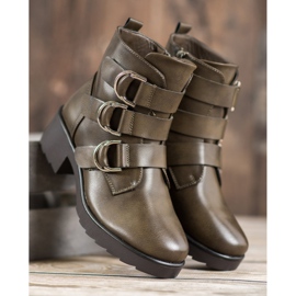 Queentina Bottines olive sur la plate-forme vert 1 Queentina Bottines olive sur la plate-forme vert 1