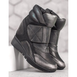 Sergio Leone Baskets Velcro gris 1