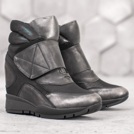 Sergio Leone Baskets Velcro gris 2