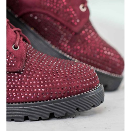 Sweet Shoes Bottines en daim bordeaux rouge 3