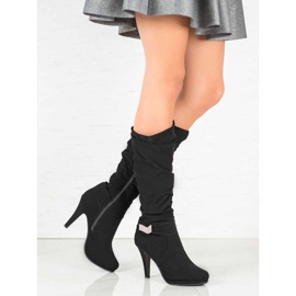 Ch. Creation Bottes à talons hauts le noir 1