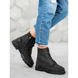 Sweet Shoes Bottines en daim noir le noir 4