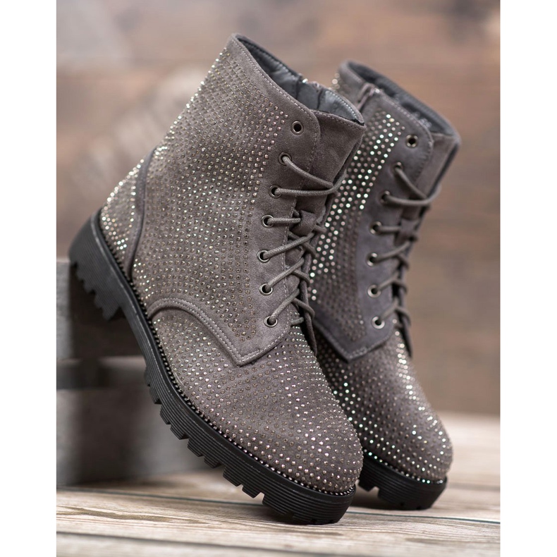 Sweet Shoes Bottines en daim gris 1