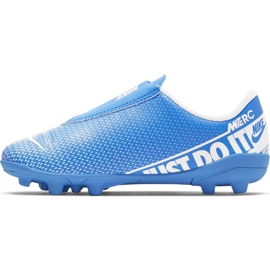 Nike Mercurial Vapor 13 Club Mg PS (V) Jr AT8162 414 chaussures de football bleu bleu 2 Nike Mercurial Vapor 13 Club Mg PS (V) Jr AT8162 414 chaussures de football bleu bleu 2