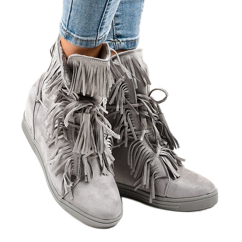 Baskets grises H6301A-26 1