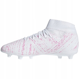 Les chaussures de football adidas Nemeziz 18.3 Fg Jr CM8506 multicolore blanche 2