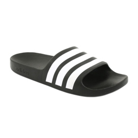 Chaussons Adidas Adilette Aqua K Jr F35556 blanche le noir 1