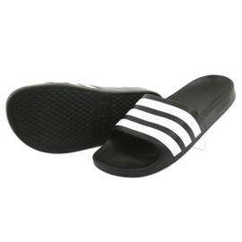 Chaussons Adidas Adilette Aqua K Jr F35556 blanche le noir 4