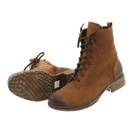 Angello Bottes en cuir pour femmes pour un curseur 2065 marron brun 6