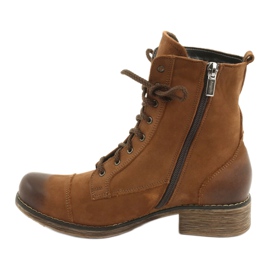 Angello Bottes en cuir pour femmes pour un curseur 2065 marron brun 2