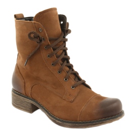 Angello Bottes en cuir pour femmes pour un curseur 2065 marron brun 1