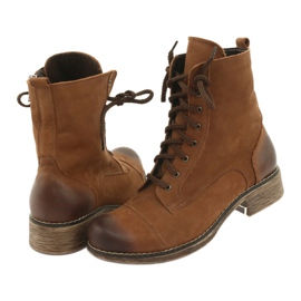 Angello Bottes en cuir pour femmes pour un curseur 2065 marron brun 5