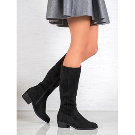 Filippo Bottes en daim classiques le noir 3