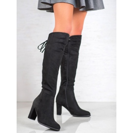 Bottines en daim VINCEZA le noir 2