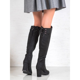 Bottines en daim VINCEZA le noir 3
