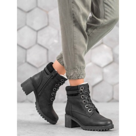 Goodin Bottes chaudes à talons hauts le noir 1