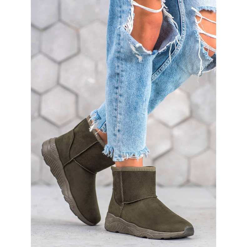SHELOVET Bottes de neige sur la plate-forme vert 2