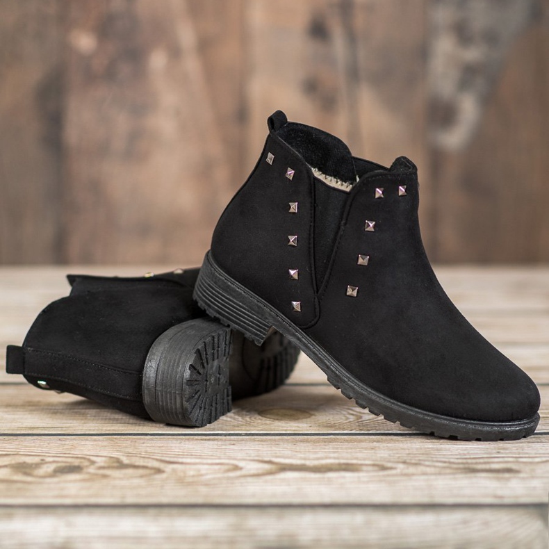 SHELOVET Bottes à clous noir vert 1