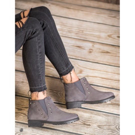 SHELOVET Bottes à clous gris 1 SHELOVET Bottes à clous gris 1