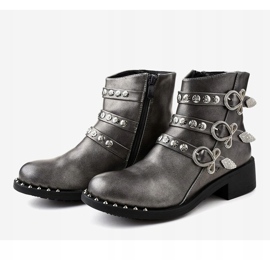 Bottines plates grises à clous HQ2020 3