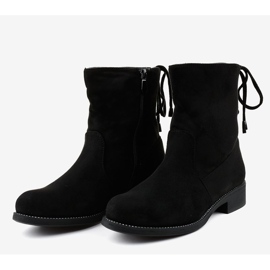 Bottines plates en daim noir 7378-PA le noir 3