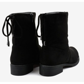 Bottines plates en daim noir 7378-PA le noir 4