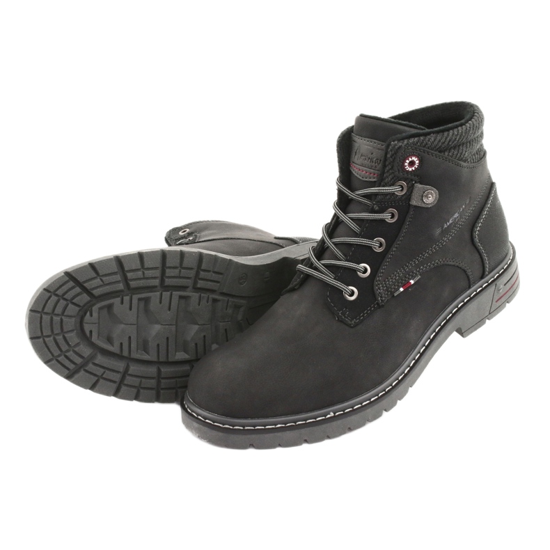 American club RH35 bottes noires pour hommes 4