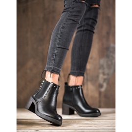 Top Shoes Bottes à clous le noir 1