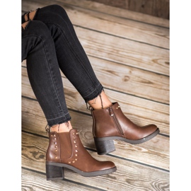 Top Shoes Bottes à clous brun 4