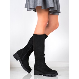 Filippo Bottes de plate-forme noir 1