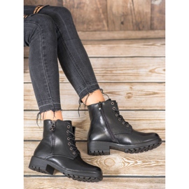 J. Star Trappeurs classiques en cuir écologique le noir 1 J. Star Trappeurs classiques en cuir écologique le noir 1