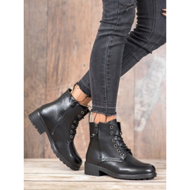 J. Star Trappeurs classiques en cuir écologique le noir 2 J. Star Trappeurs classiques en cuir écologique le noir 2