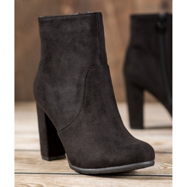 SHELOVET Bottines sexy en daim le noir 2