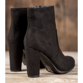 SHELOVET Bottines sexy en daim le noir 3