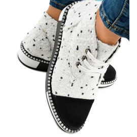 Bottines blanches à lacets TS1811 4