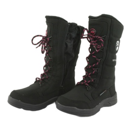 Bottes de neige avec membrane American Club SN12 en noir le noir rose 5 Bottes de neige avec membrane American Club SN12 en noir le noir rose 5