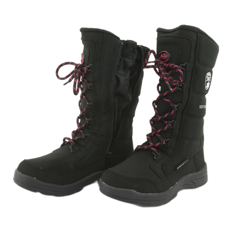 Bottes de neige avec membrane American Club SN12 en noir le noir rose 5 Bottes de neige avec membrane American Club SN12 en noir le noir rose 5