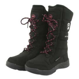 Bottes de neige avec membrane American Club SN12 en noir le noir rose 3